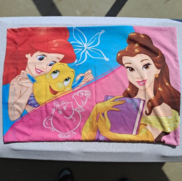 3 Items A Princess Printed Handmade Pillow, 1 Pillow Case & A Full SZ Flat Sheet - Picture 4 of 9